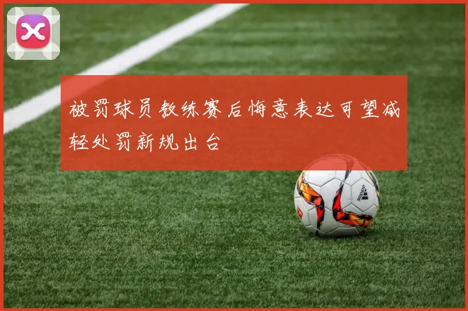 被罚球员教练赛后悔意表达可望减轻处罚新规出台